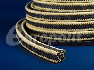 europolit PTFE packing with graphite filling reinforced with aramid type EPA/R