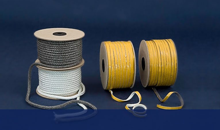 Ropes and tapes for fireplace inserts